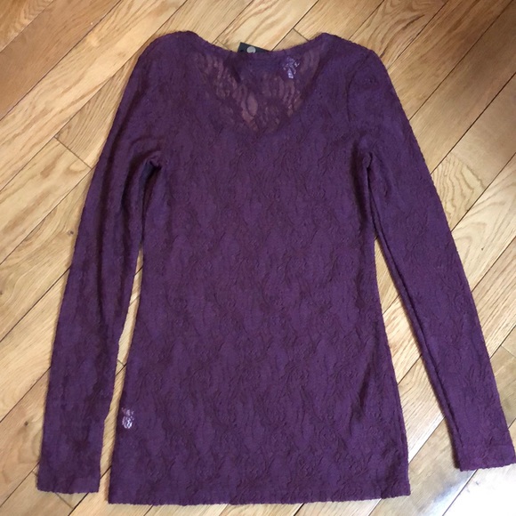NWT! BKE burgundy lace top - Picture 4 of 4